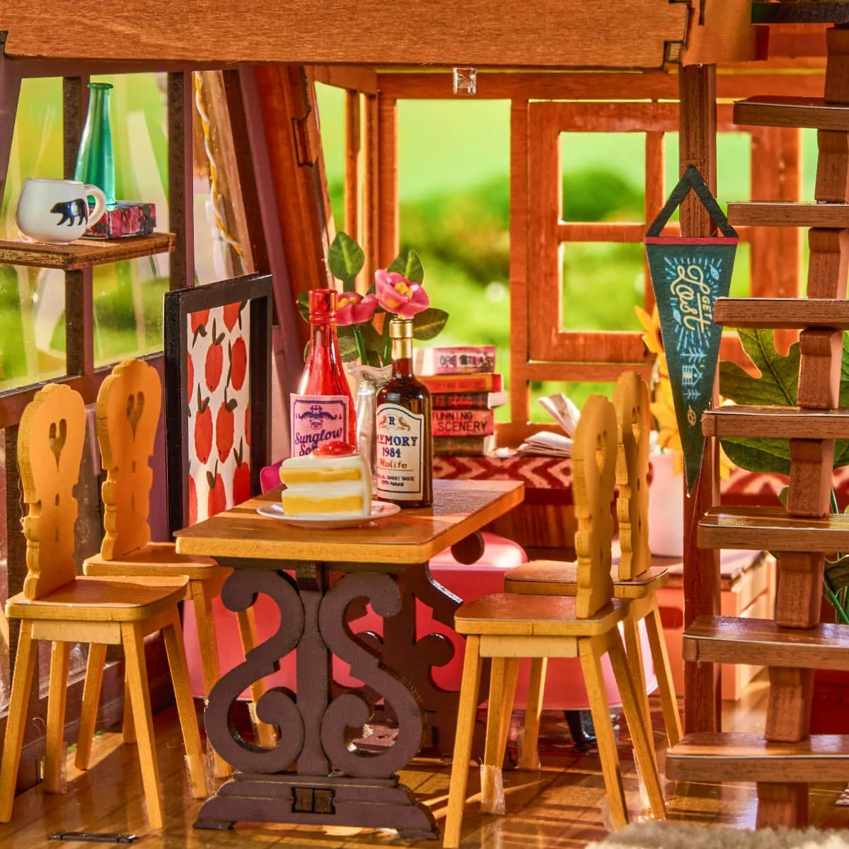 Rolife A-Frame Cabin DIY Miniature House Kit