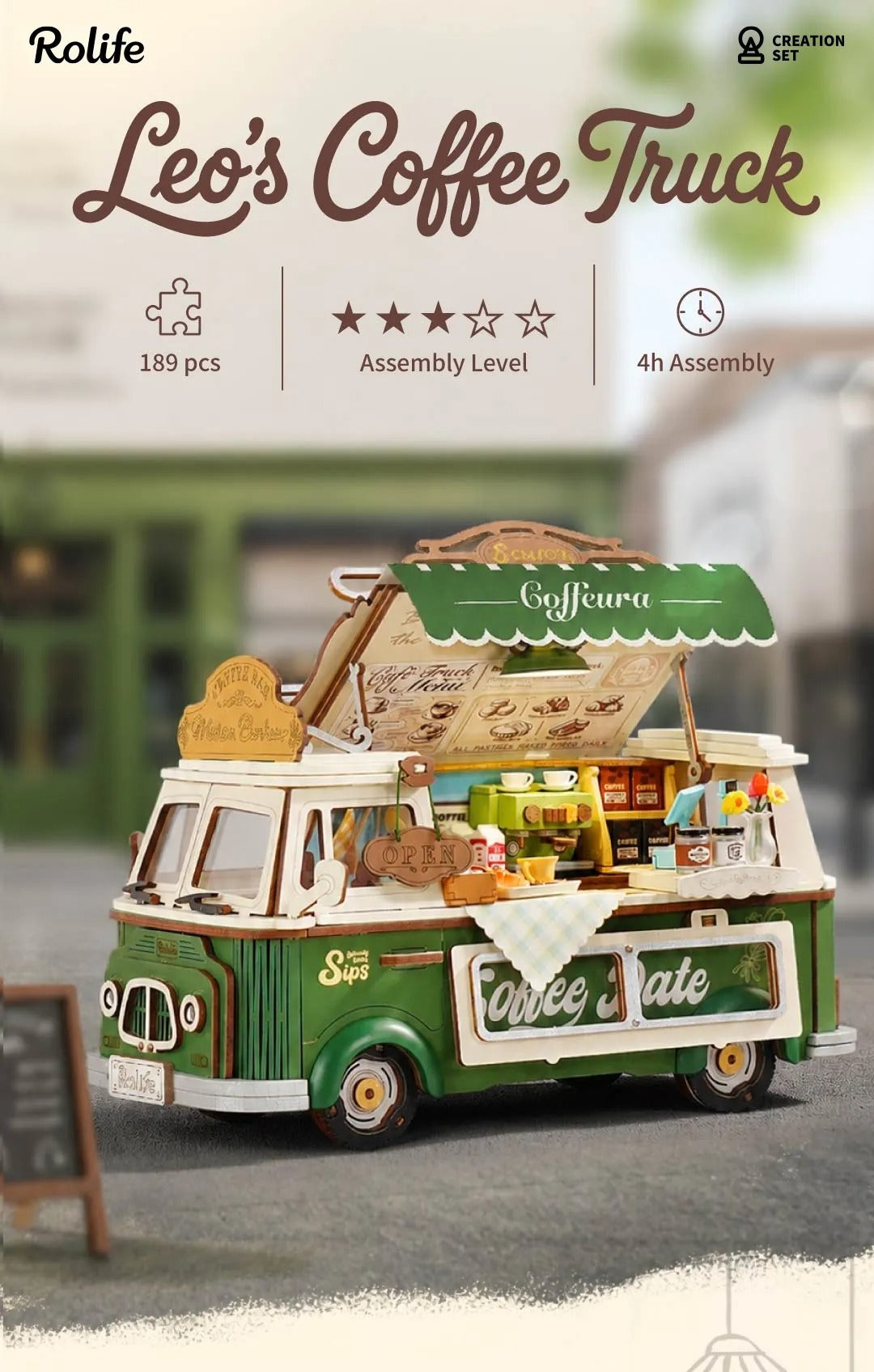 Rolife 3D Wooden Puzzle - Leo's Coffee Truck TGS07