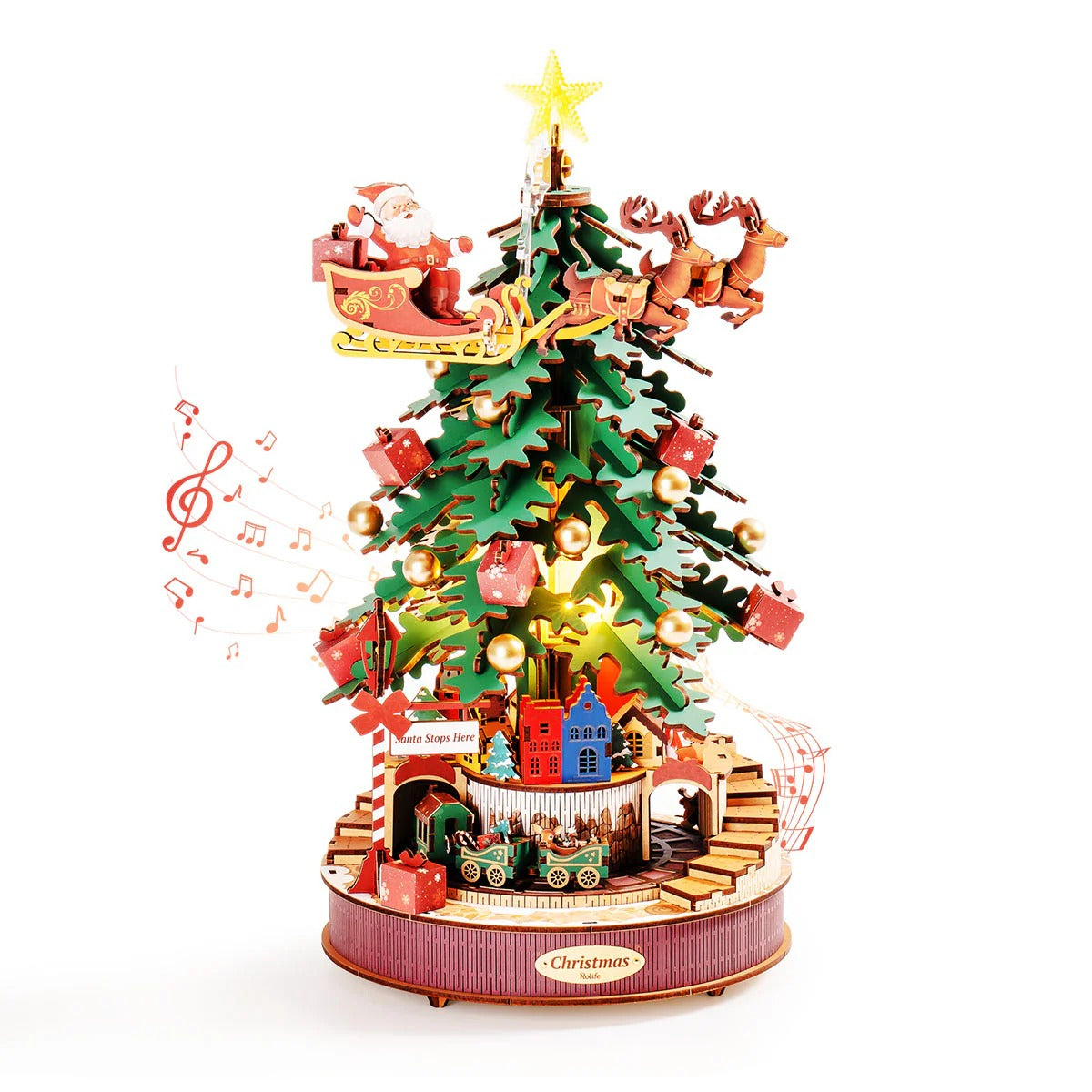 Rolife Christmas Melody Tree Music Dreamer.