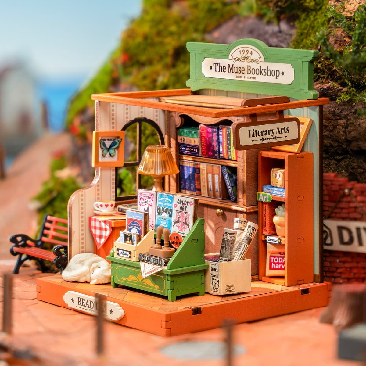Rolife The Muse Bookshop DIY Miniature House Kit
