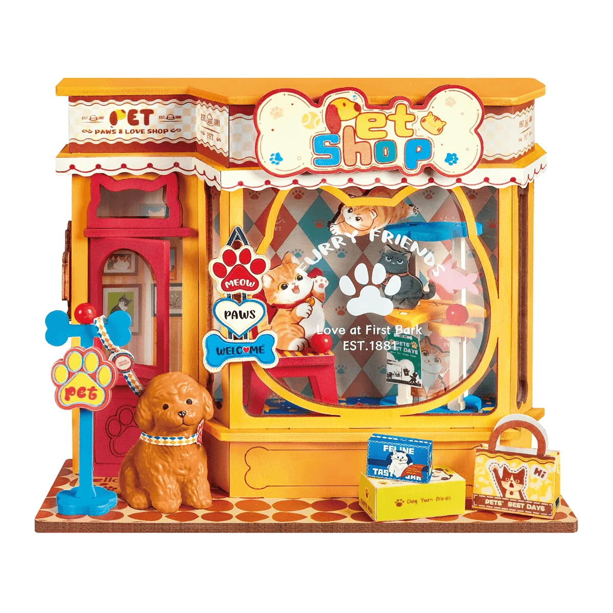 Rolife Pawfect Pet Shop DIY Miniature House Kit DS045