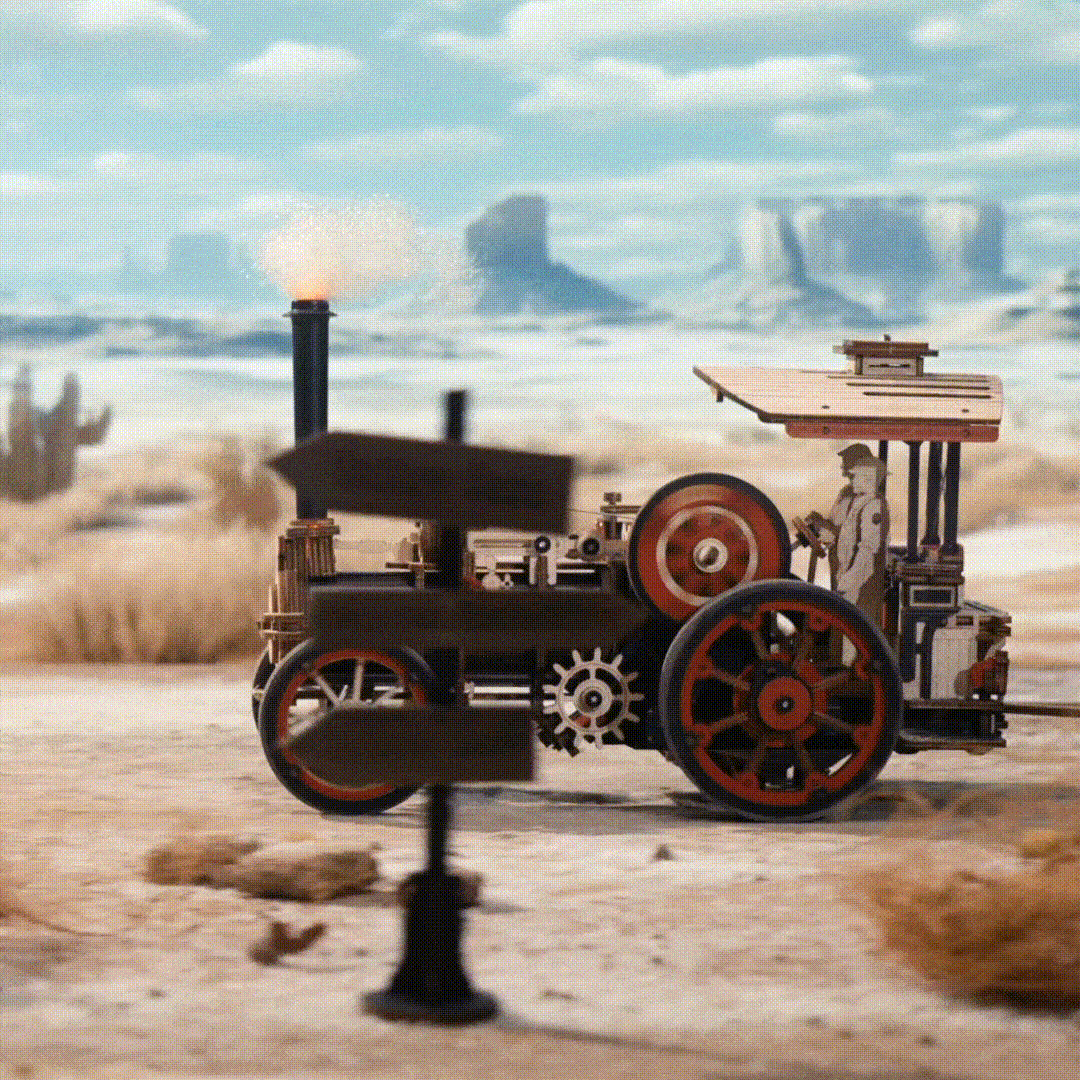 ROKR Steam Engine Mechanical Gear 3D Wooden Puzzle