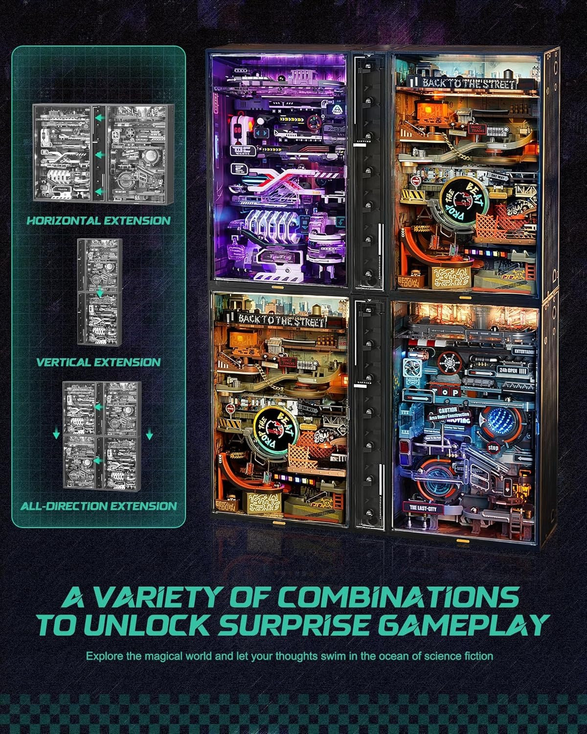 ROKR Hip-Hop Street Marble Run Mechanical 3D Puzzle