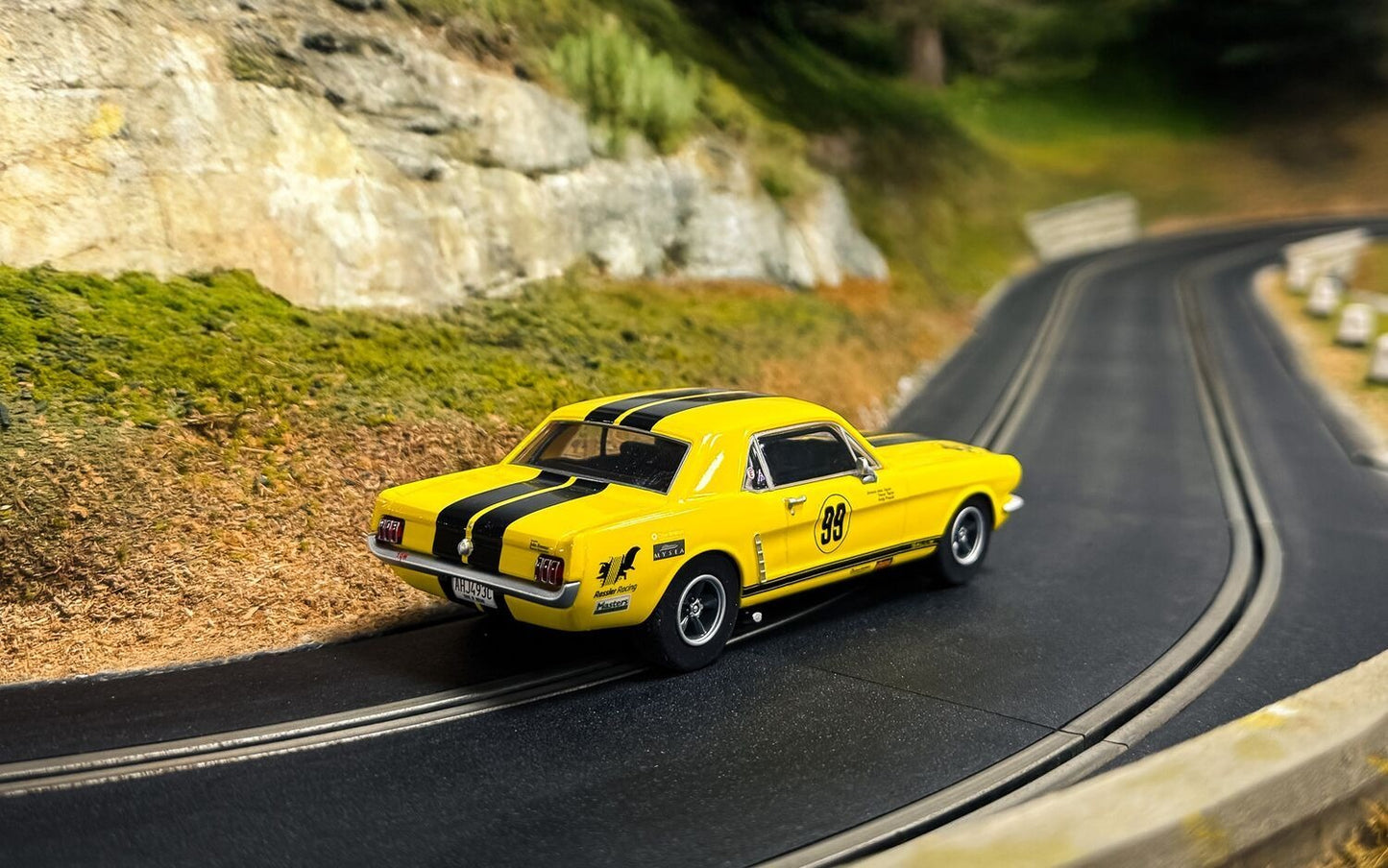 Scalextric Ford Mustang Rassler Racing Slot Car C4537