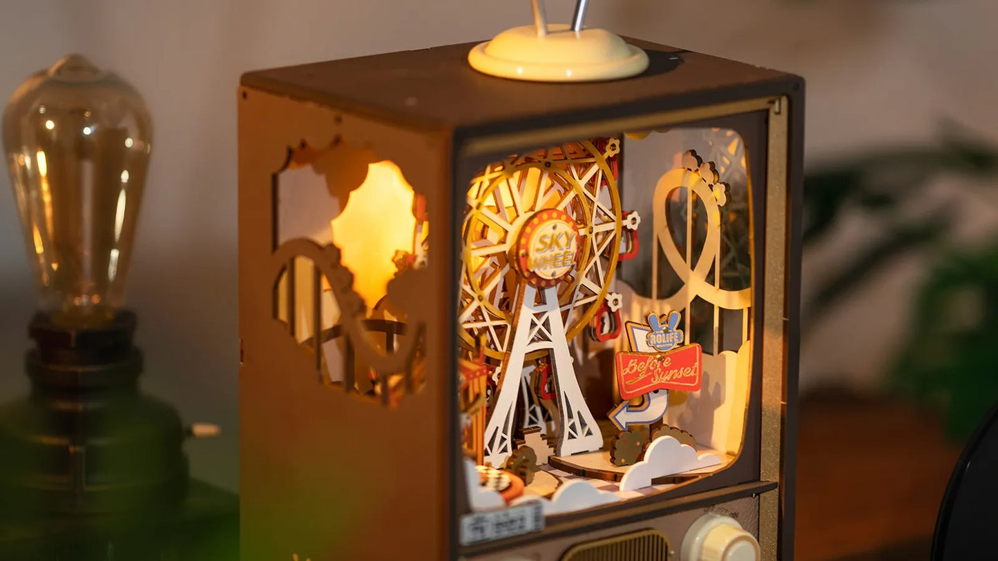 Rolife Sunset Carnival DIY Music Box 3D Wooden Puzzle