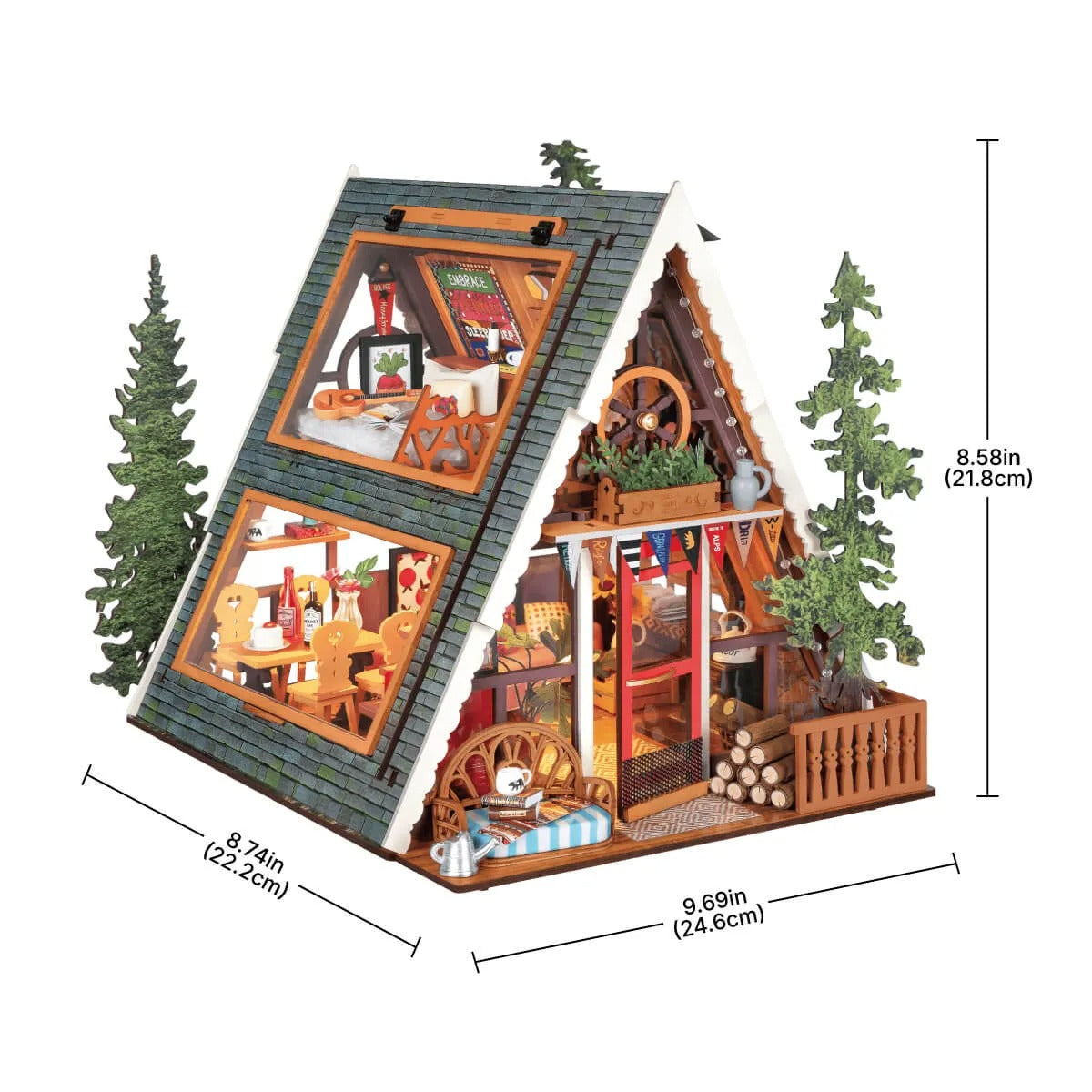 Rolife A-Frame Cabin DIY Miniature House Kit