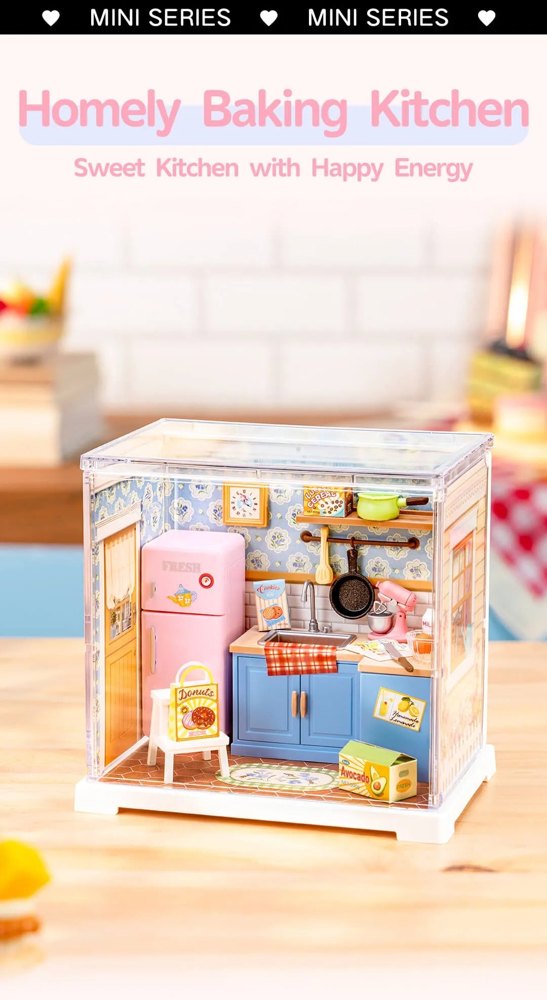 Rolife Homely Baking Kitchen Mini Super Creator DIY Miniature House DWS08B