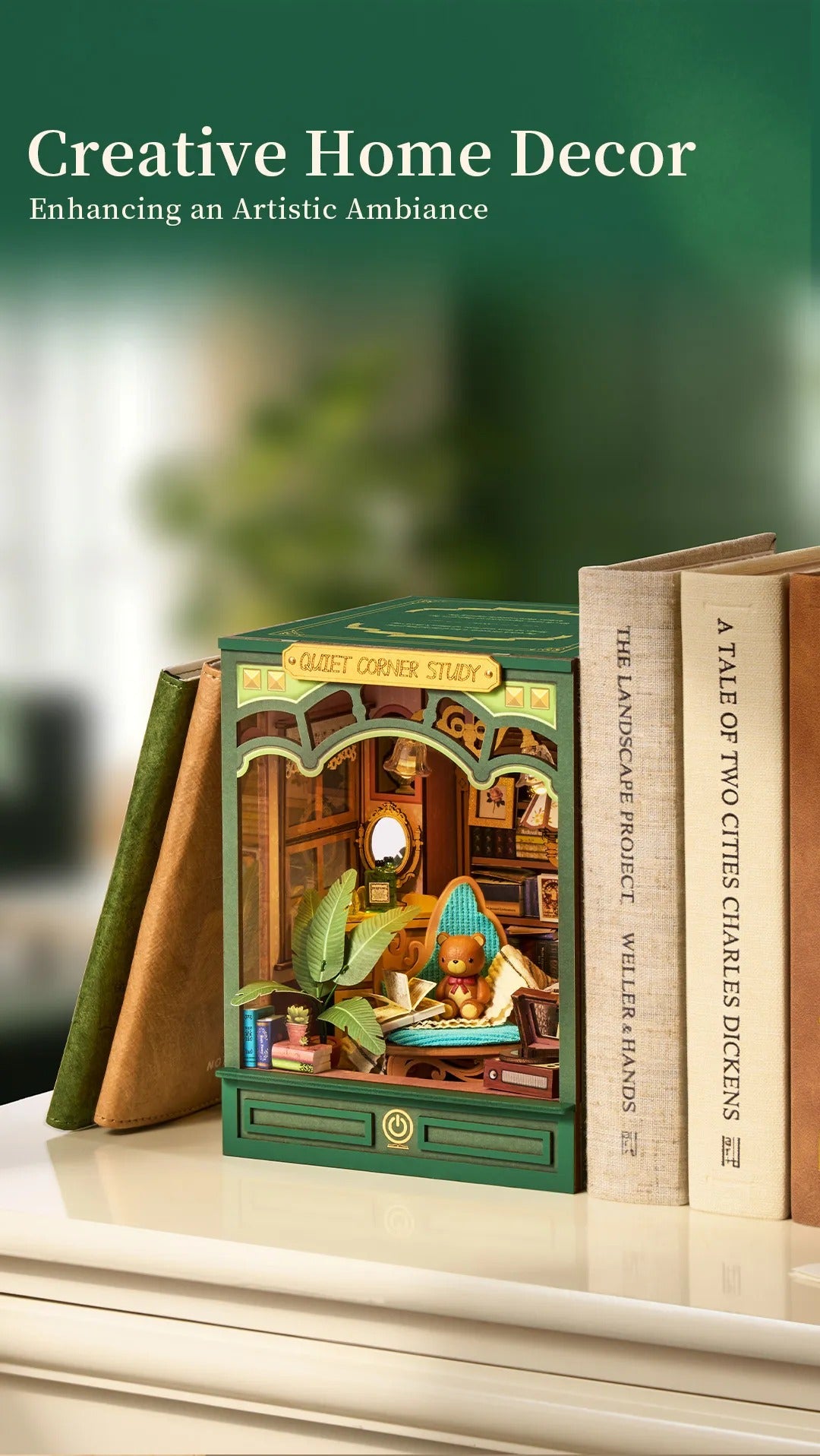 Rolife DIY Book Nook Kit - Quiet Corner Study TGE03