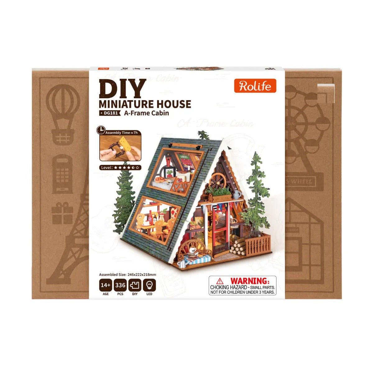 Rolife A-Frame Cabin DIY Miniature House Kit