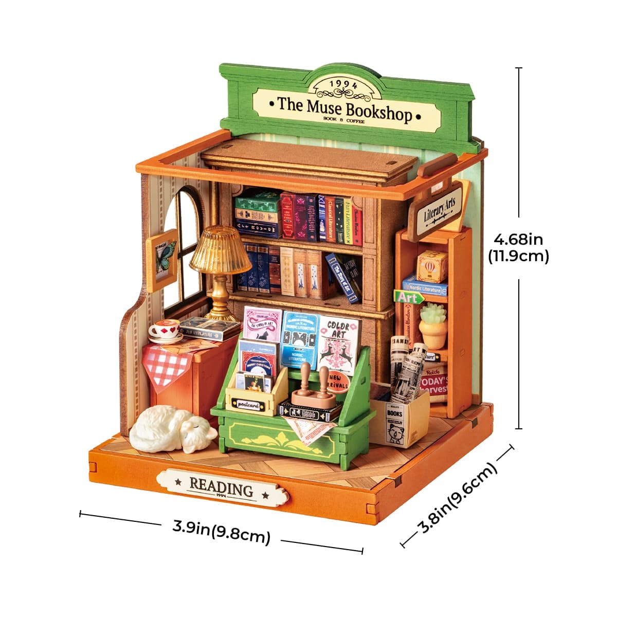 Rolife The Muse Bookshop DIY Miniature House Kit