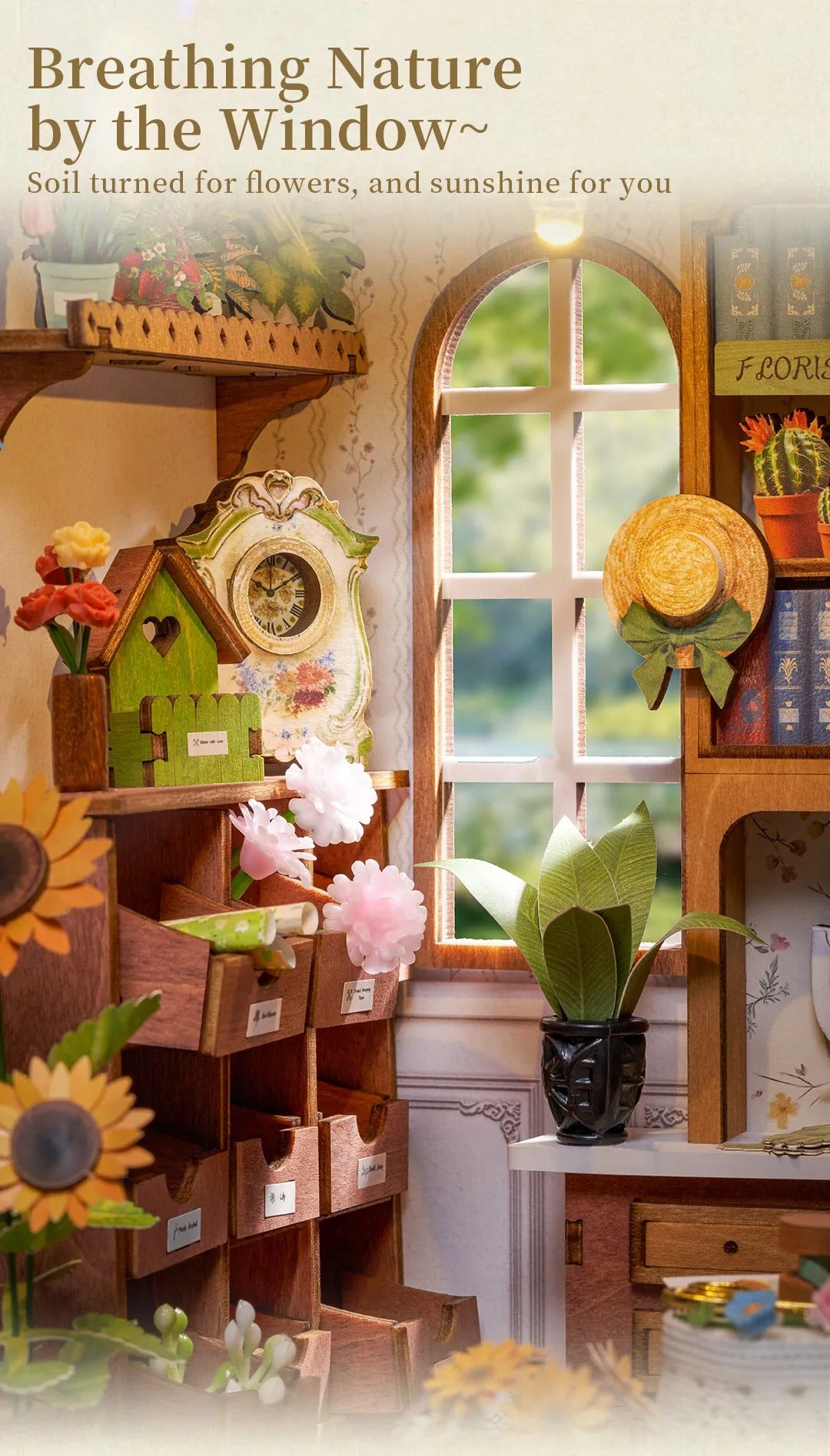 Rolife DIY Book Nook Kit - Secret Bloomy Nook TGE04
