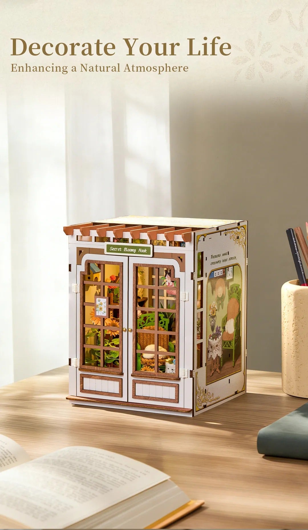 Rolife DIY Book Nook Kit - Secret Bloomy Nook TGE04