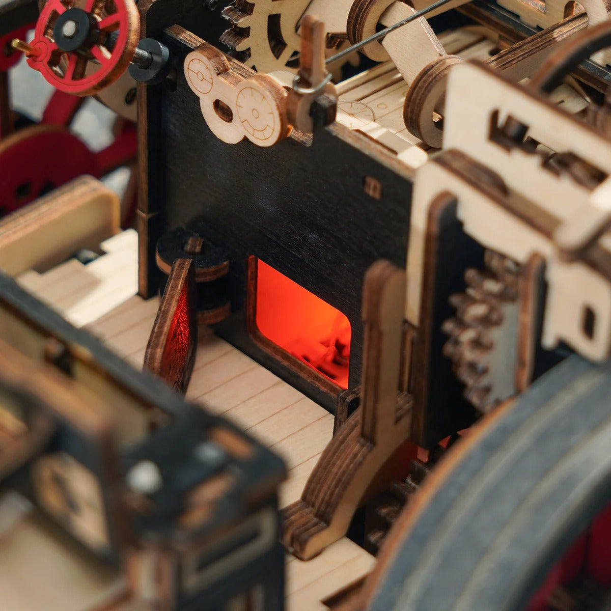 ROKR Steam Engine Mechanical Gear 3D Wooden Puzzle