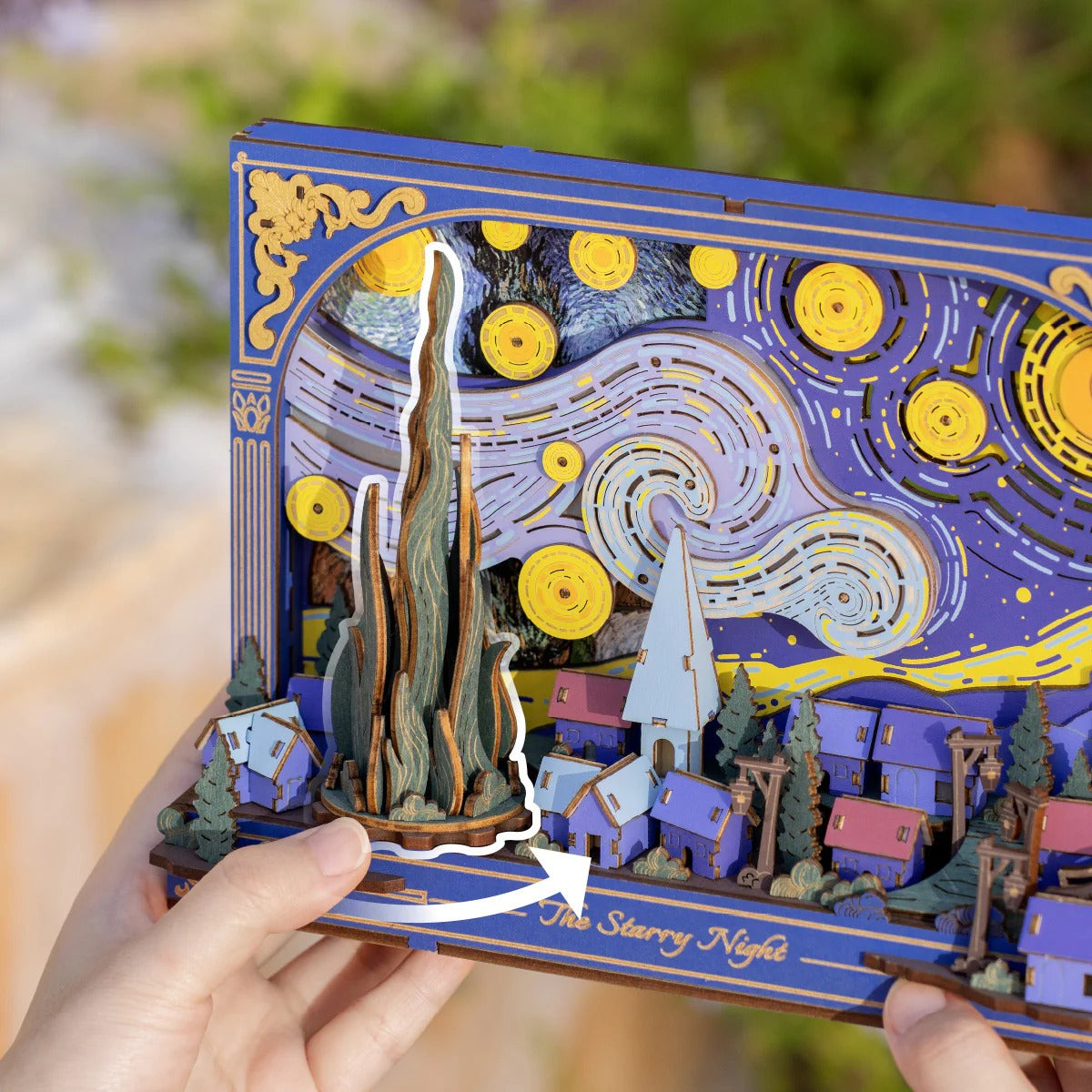 The Starry Night Wall Art 3D Wooden Puzzle TH003