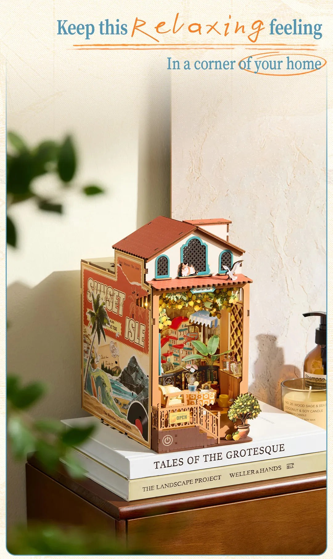 Rolife DIY Book Nook Kit - Sunset Isle TGB18