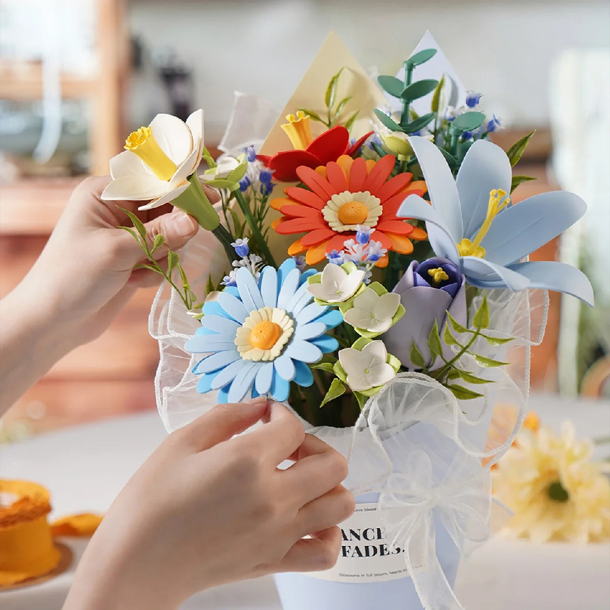 ROKR Twilight Sky Bouquet DIY Flower 3D Puzzle AF03J