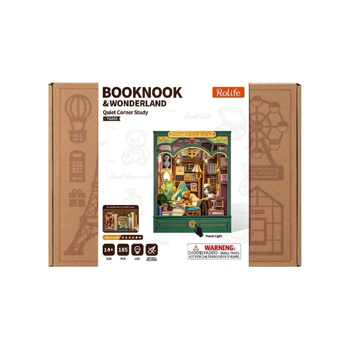 Rolife DIY Book Nook Kit - Quiet Corner Study TGE03