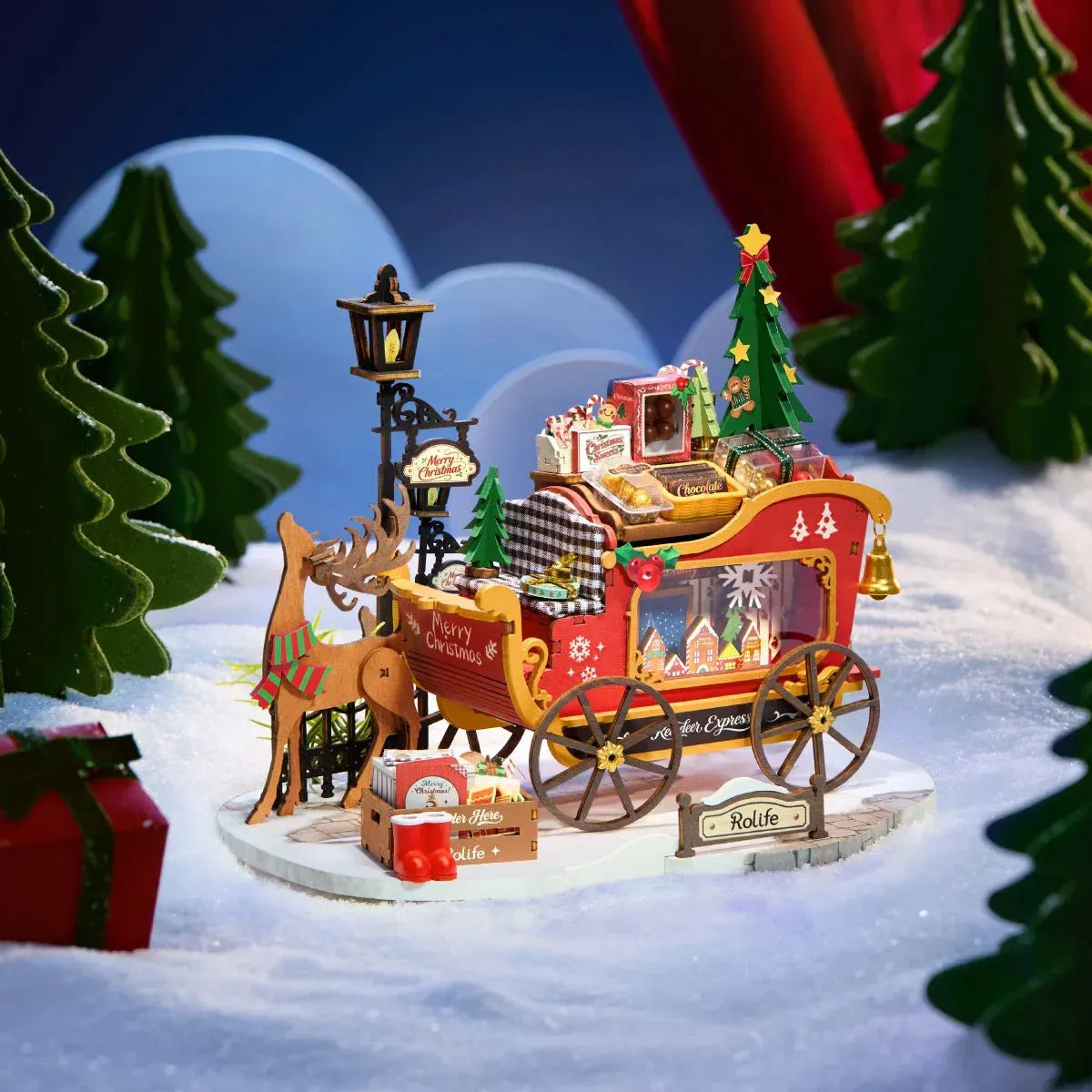 Rolife Reindeer Express 3D Wooden Puzzle
