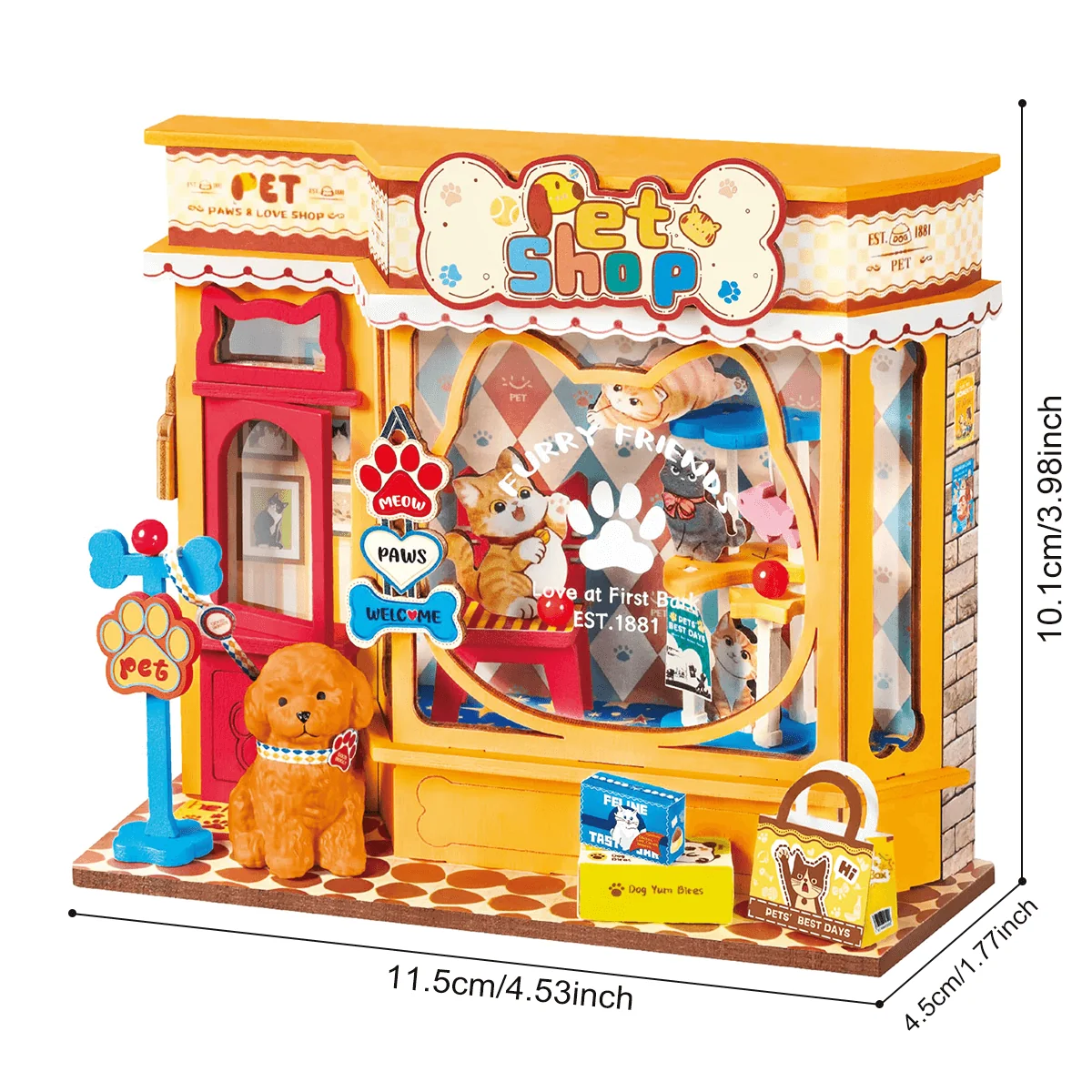 Rolife Pawfect Pet Shop DIY Miniature House Kit DS045
