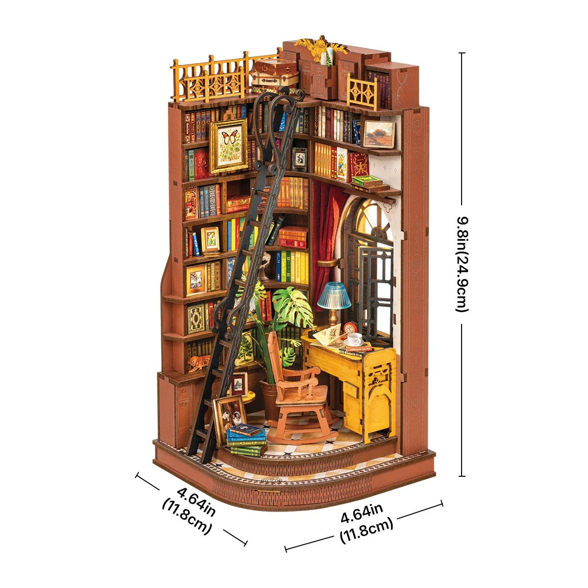 Rolife Silent Corner Study DIY Book Nook Shelf Insert TGE02