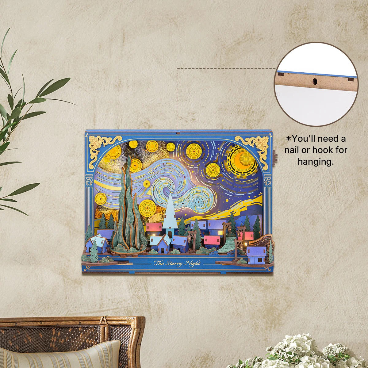 The Starry Night Wall Art 3D Wooden Puzzle TH003