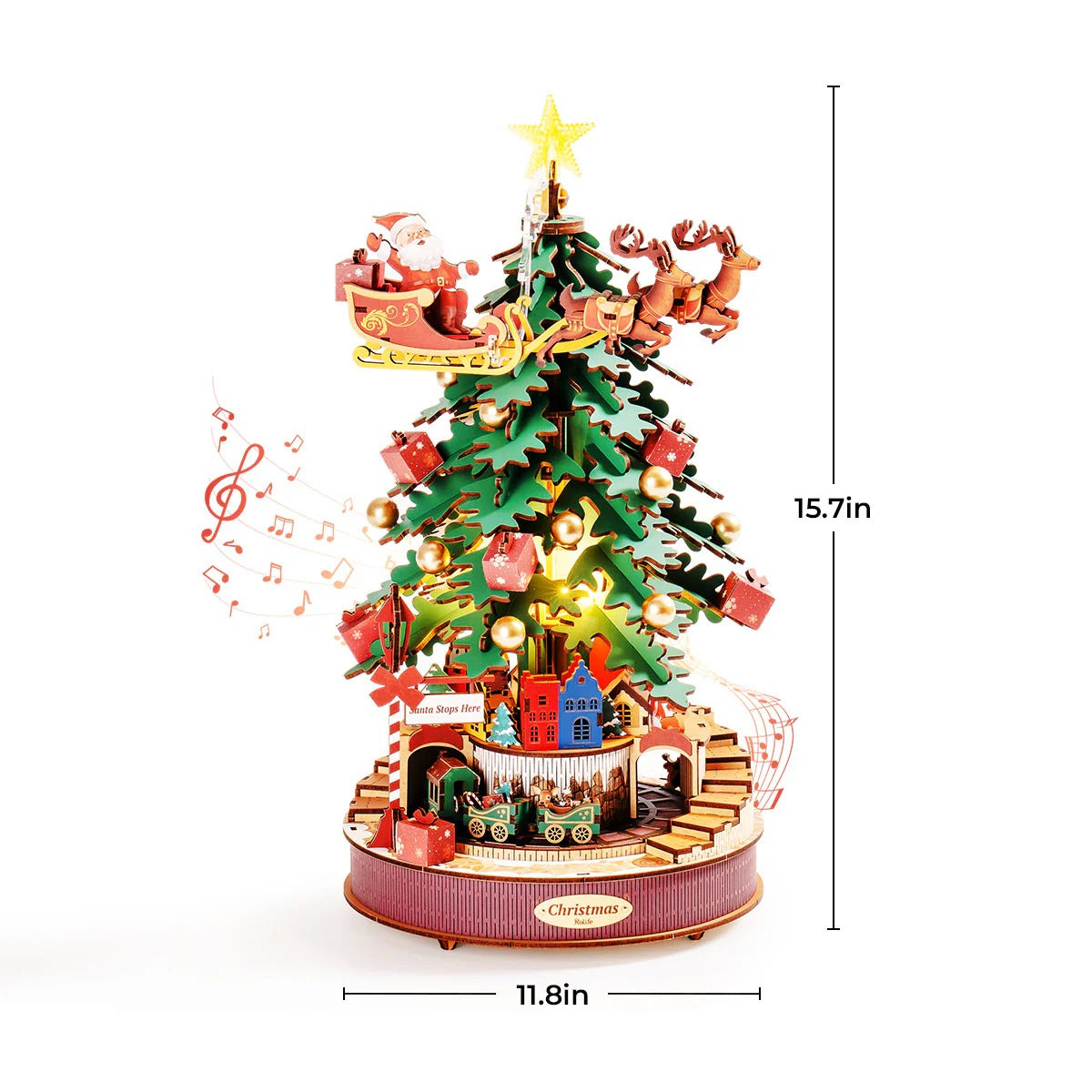 Rolife Christmas Melody Tree Music Dreamer.