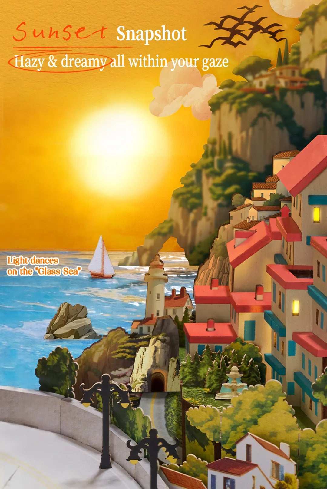 Rolife DIY Book Nook Kit - Sunset Isle TGB18