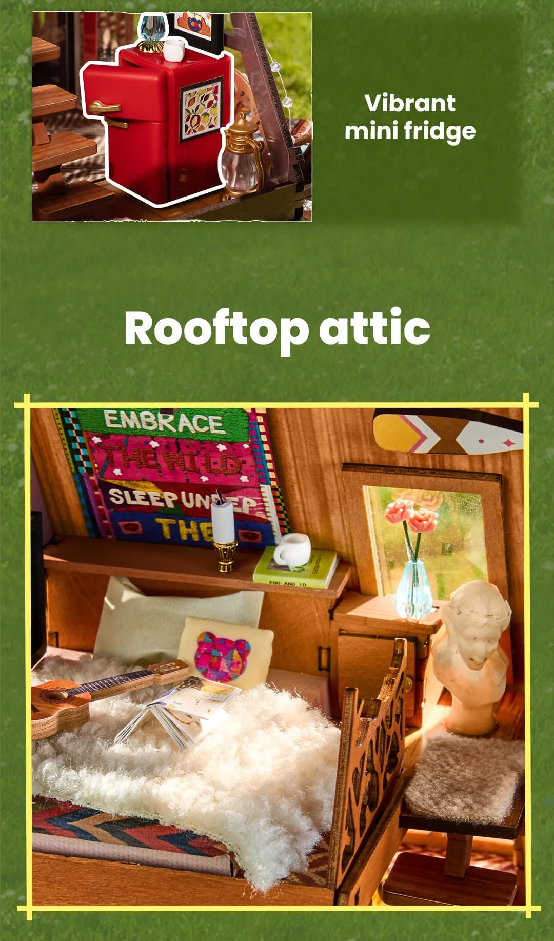 Rolife A-Frame Cabin DIY Miniature House Kit