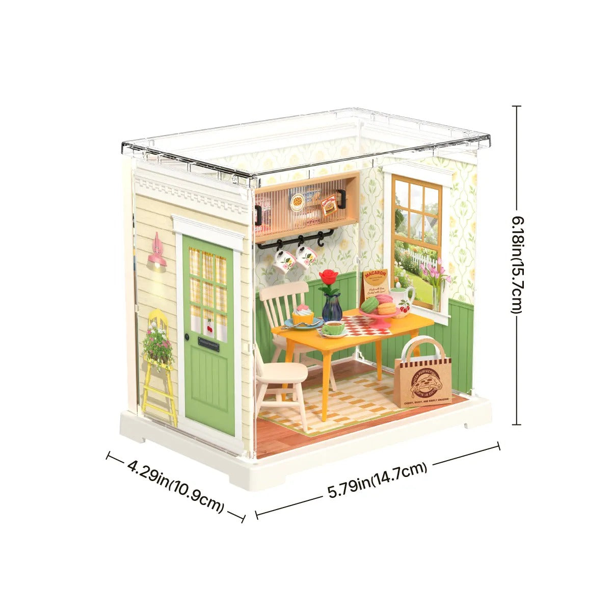 Rolife Floral Dining Room Mini Super Creator DIY Miniature House DWS06B