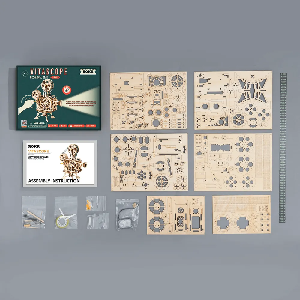 ROKR Vitascope Movie Projector 3D Wooden Puzzle