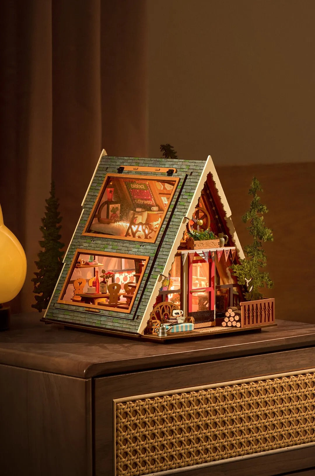 Rolife A-Frame Cabin DIY Miniature House Kit