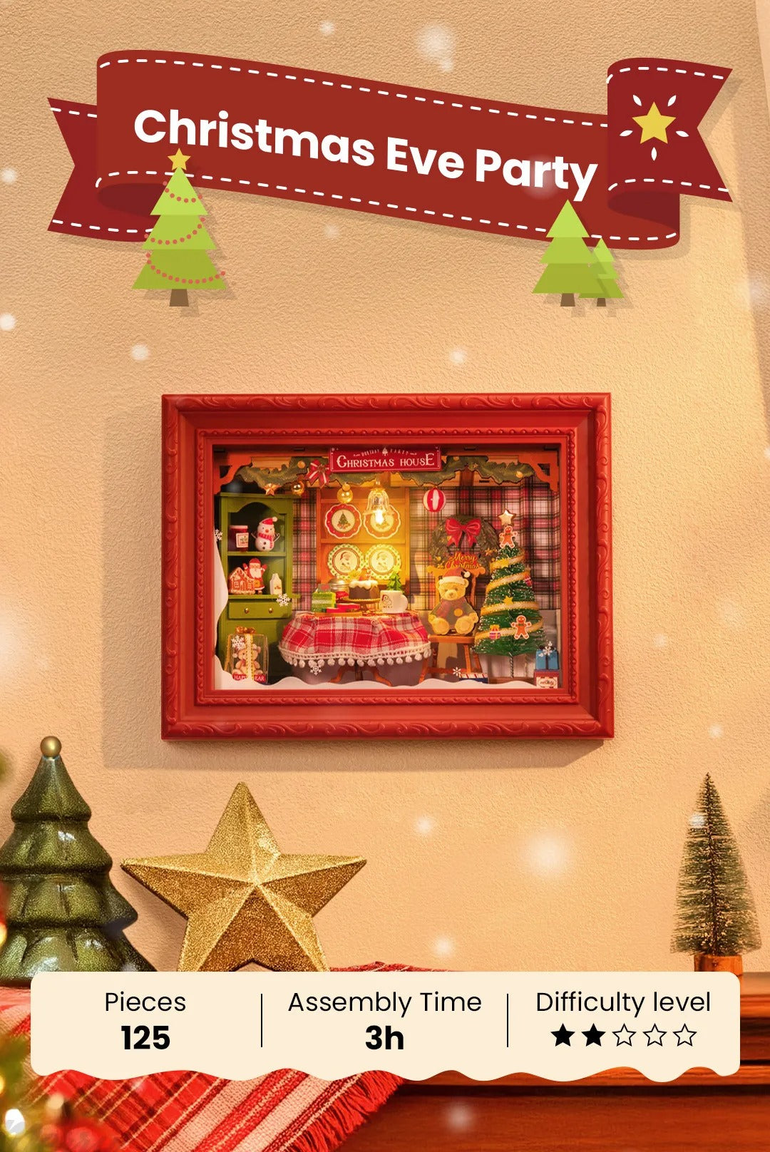 Rolife Christmas Eve Party 3D Wooden Puzzle