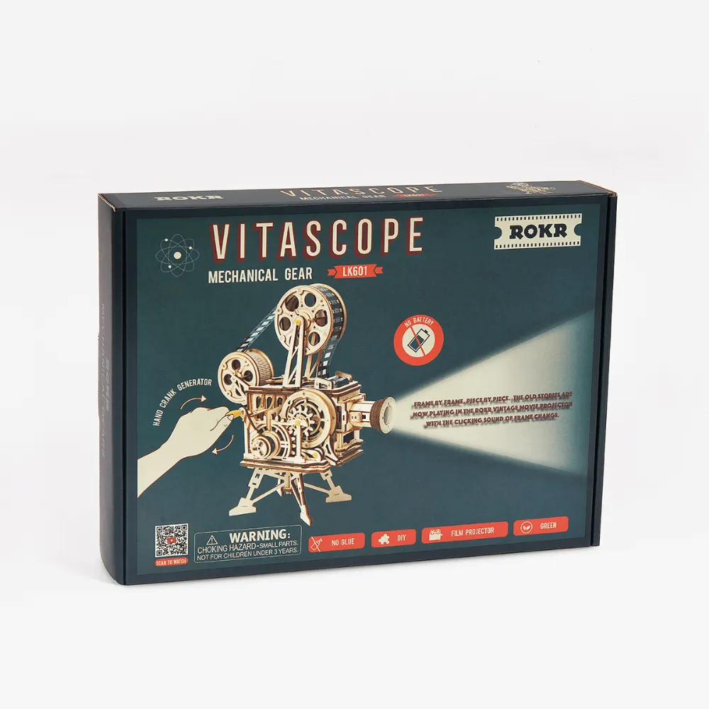 ROKR Vitascope Movie Projector 3D Wooden Puzzle