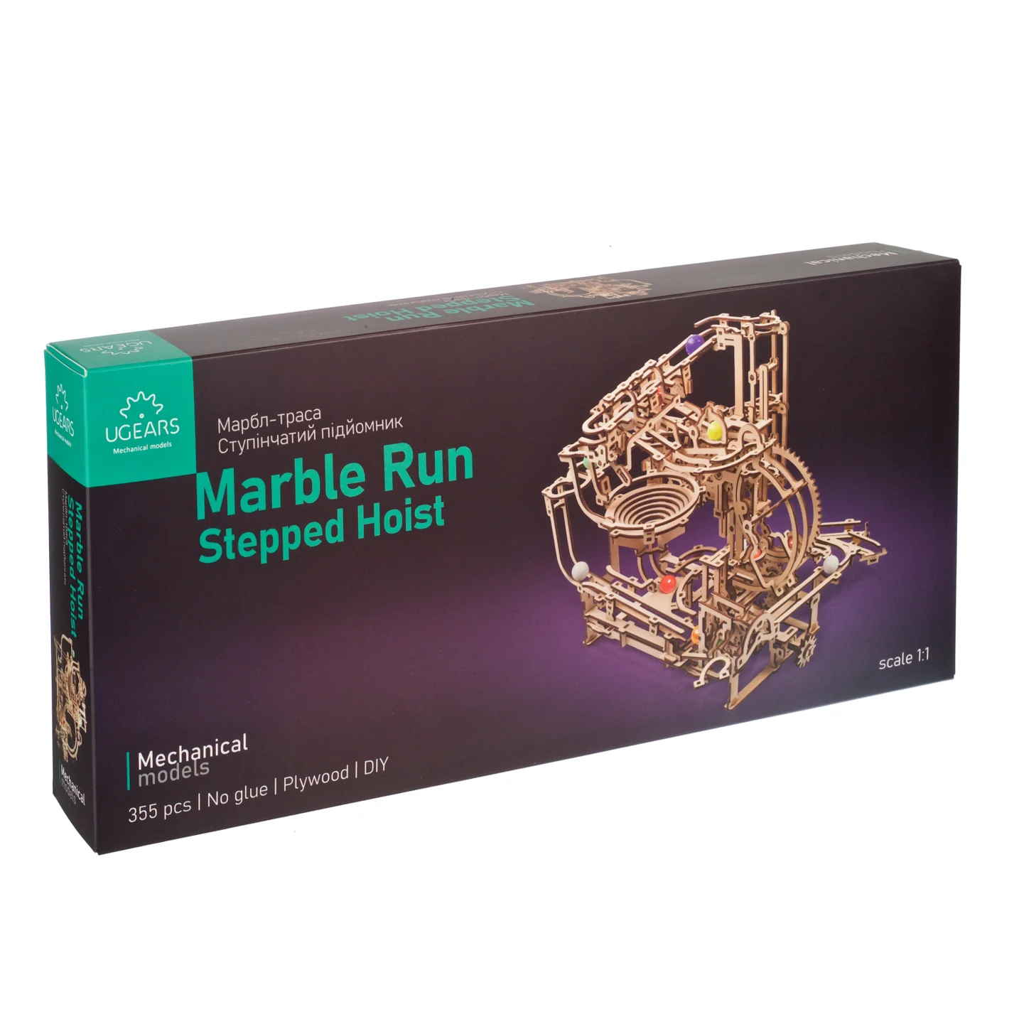 Ugears Marble Run Stepped Hoist  - 355 Pieces
