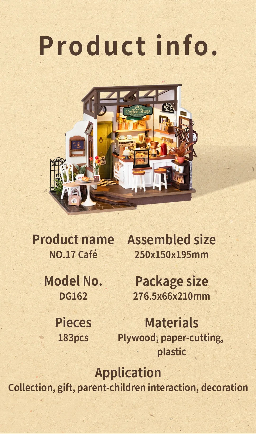 Rolife DIY Miniature House - Slow Life Cafe DG162