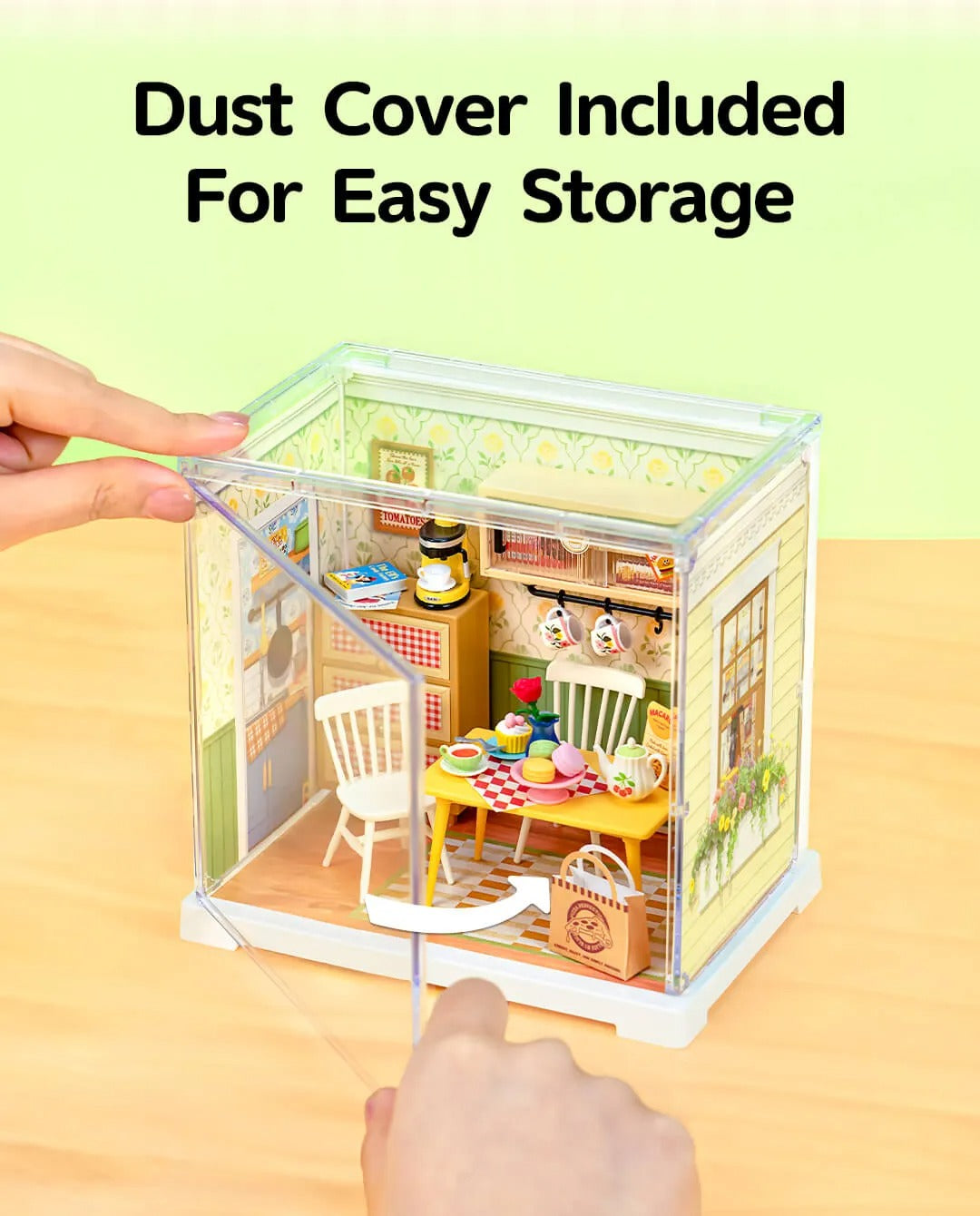 Rolife Floral Dining Room Mini Super Creator DIY Miniature House DWS06B