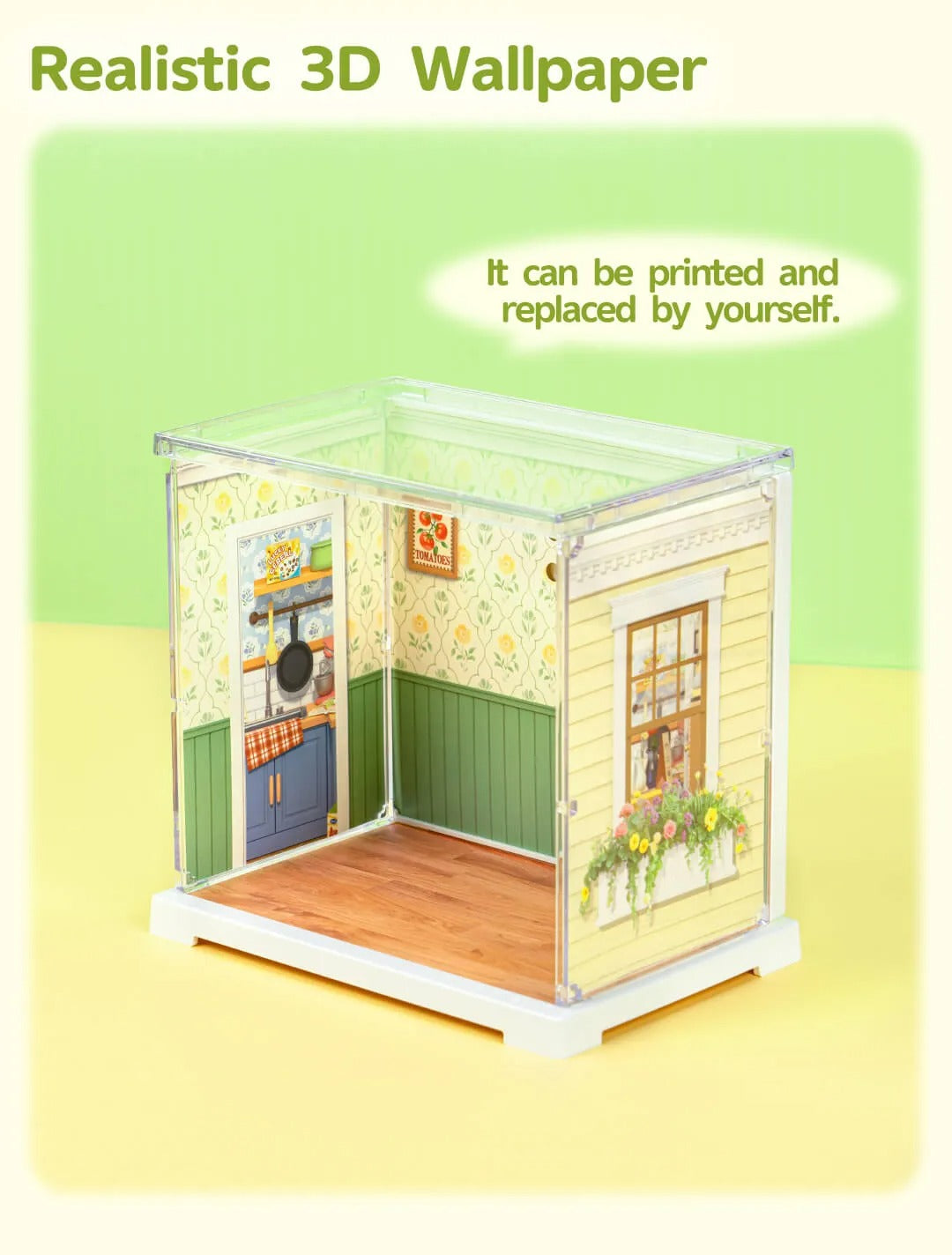 Rolife Floral Dining Room Mini Super Creator DIY Miniature House DWS06B
