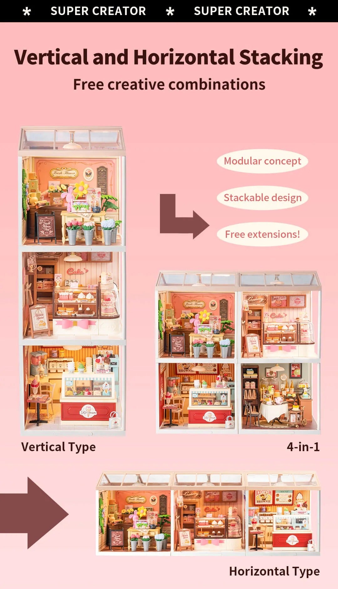 Rolife Super Creator Miniature House - Tasty Cake Shop DW019B