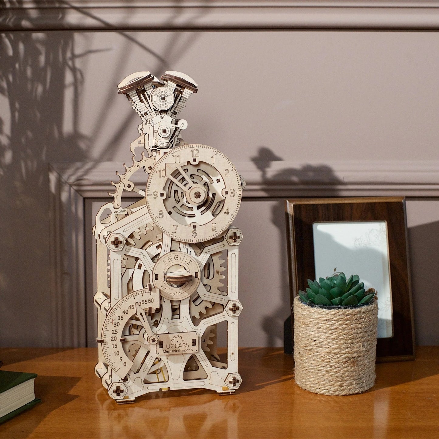 Ugears Engine Clock - 265 Pieces (Advanced)