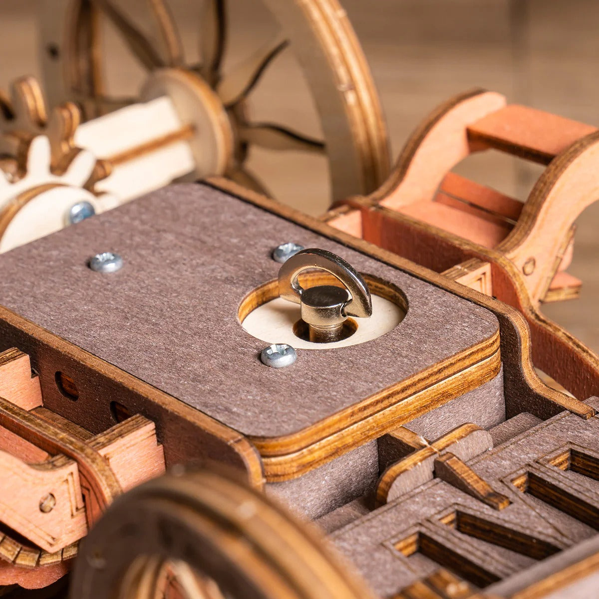 ROKR Stagecoach Mechanical Music Box 3D Wooden Puzzle AMKA1