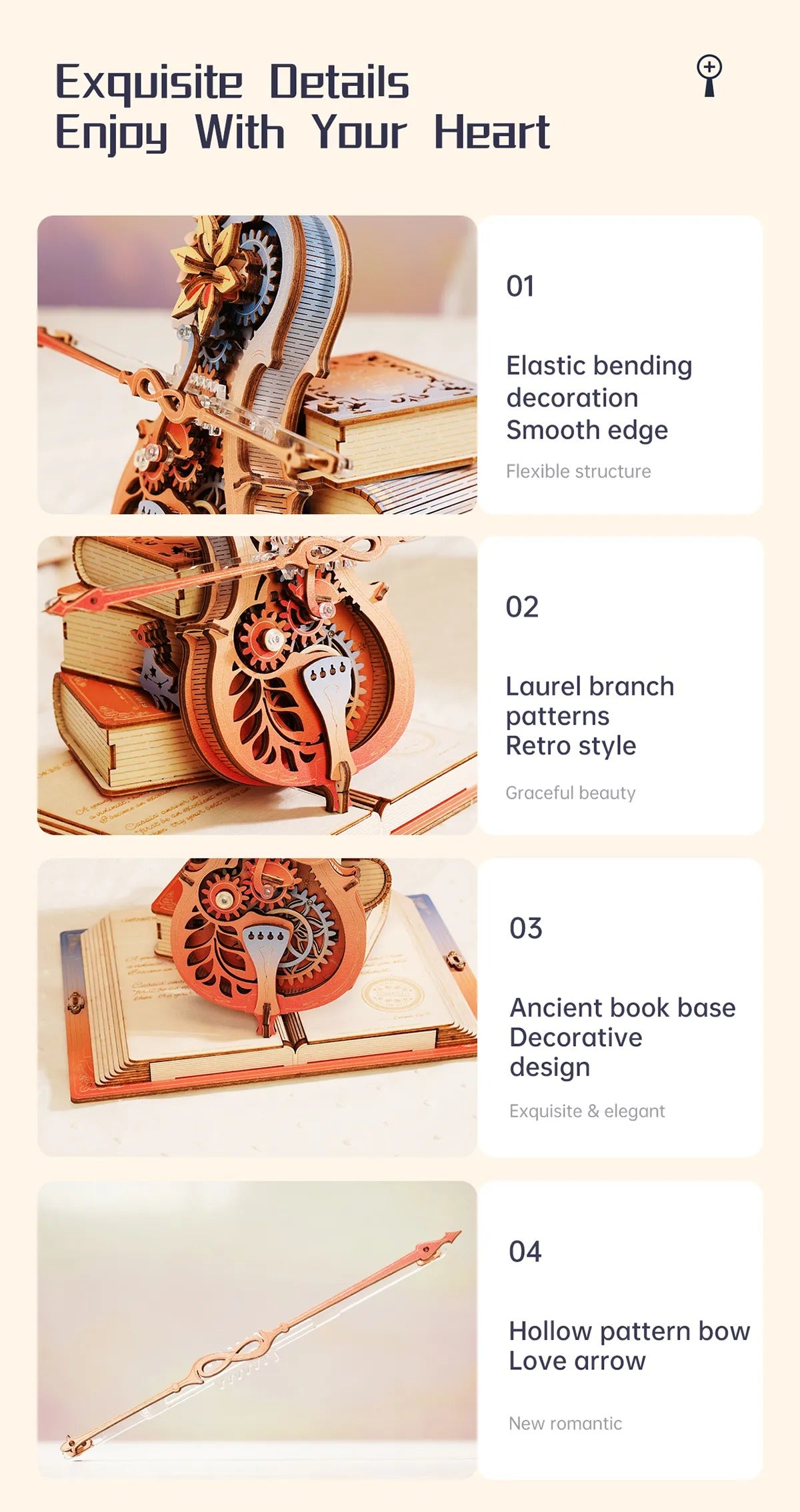 ROKR Symphony of Gorgeous Dreams Mechanical Music Box
