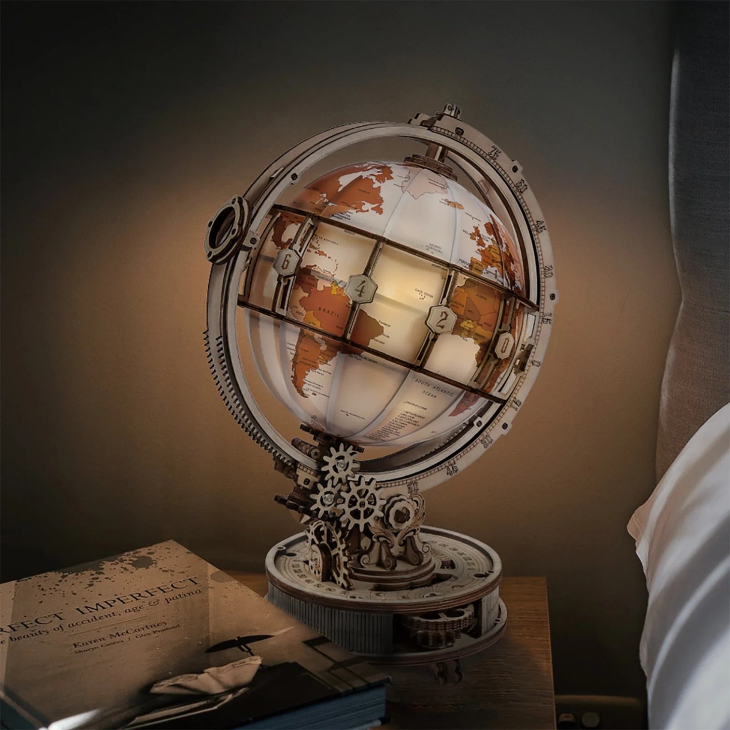 ROKR Luminous Globe 3D Wooden Puzzle ST003