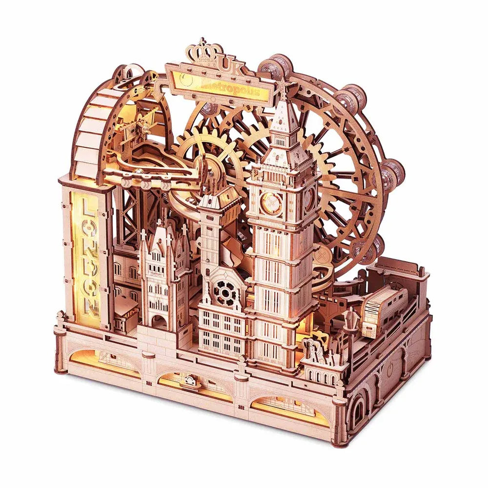 ROKR London Marble Run – Marble Travel 3D Wooden Puzzle