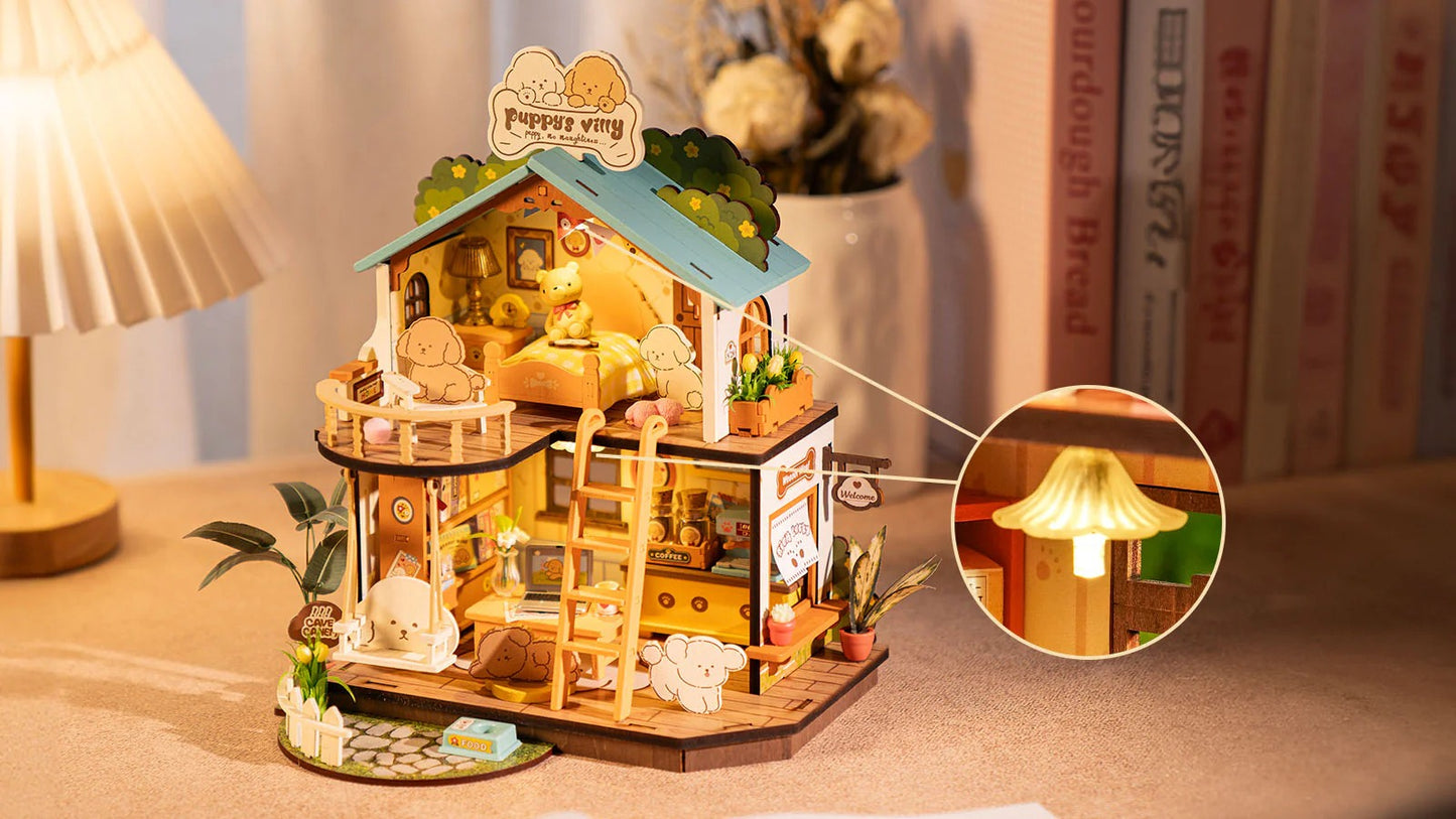 Rolife Puppy's Cozy Villa DIY Miniature House DG169