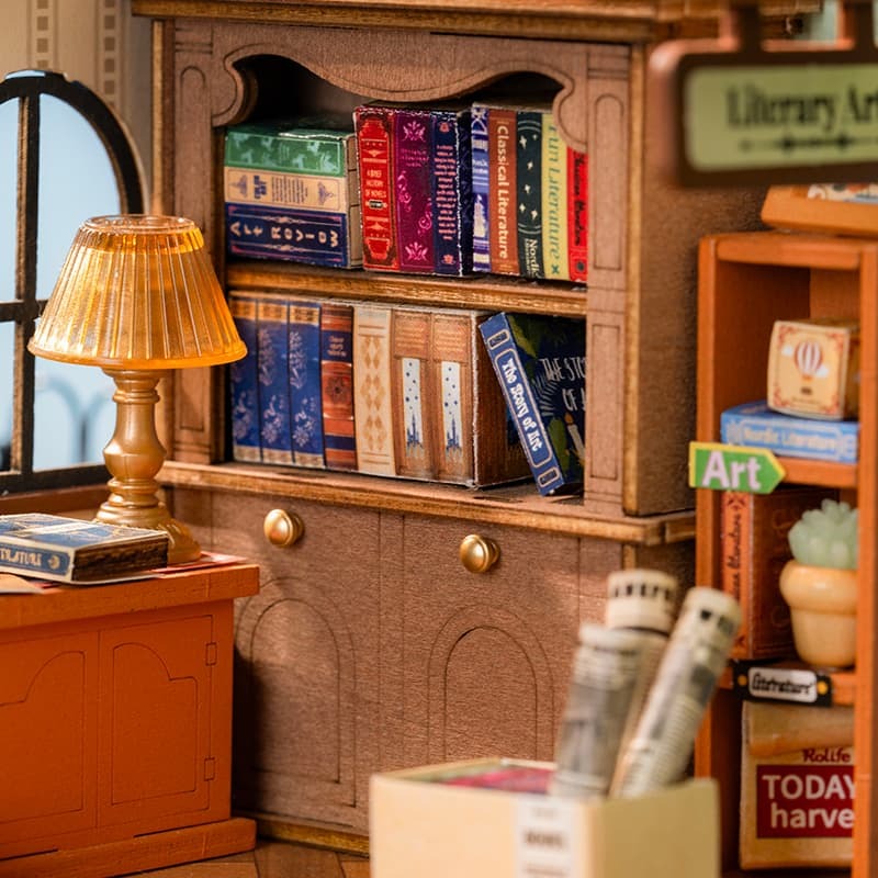 Rolife The Muse Bookshop DIY Miniature House Kit