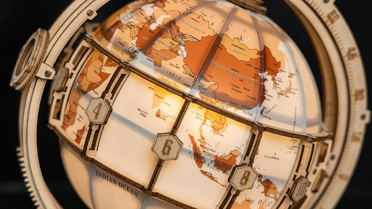 ROKR Luminous Globe 3D Wooden Puzzle ST003