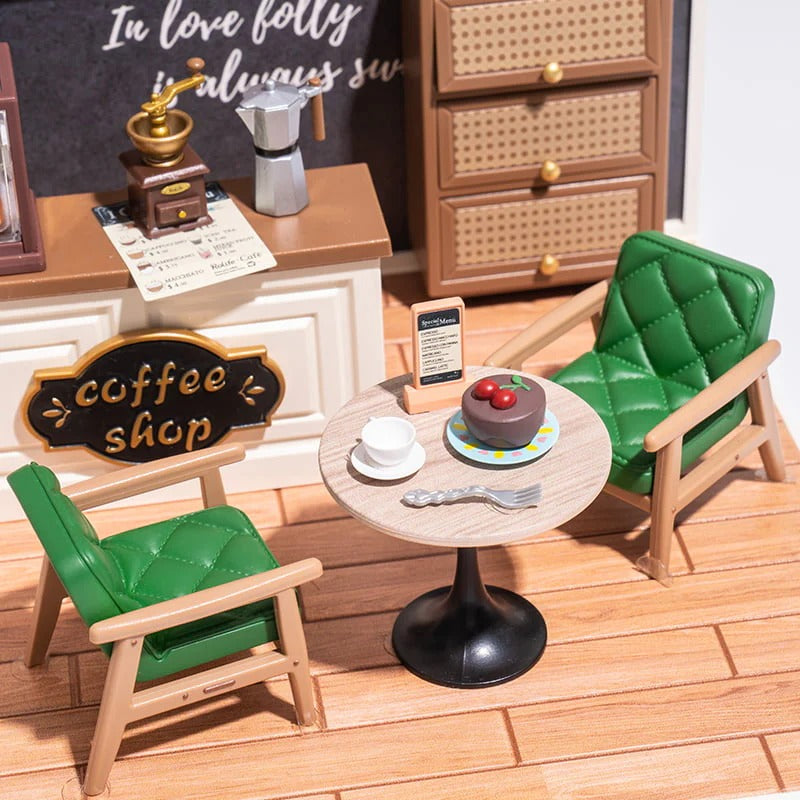 Rolife Super Creator Daily Inspiration Cafe Plastic DIY Miniature House Kit ROE