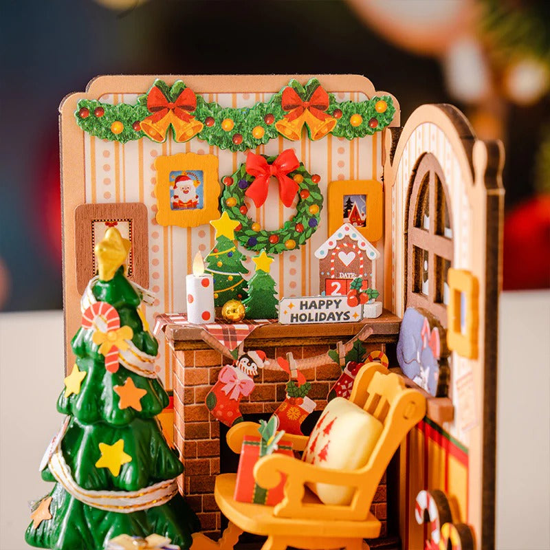 Rolife Christmas Fireplace DIY Miniature House DS041