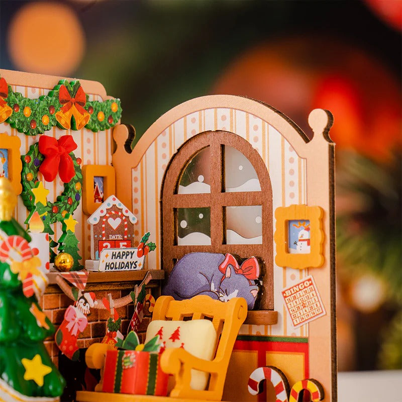 Rolife Christmas Fireplace DIY Miniature House DS041