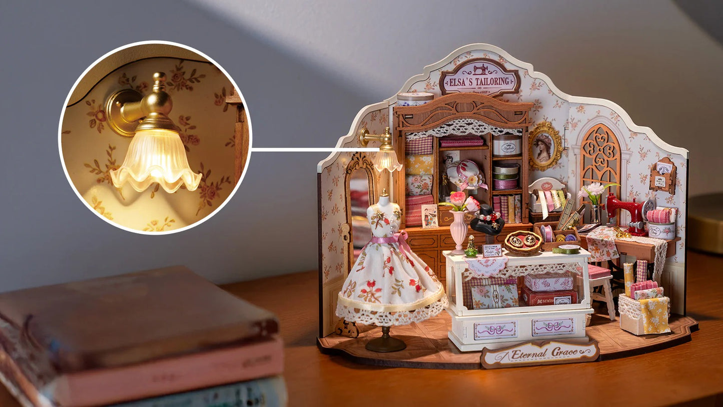 Rolife Elsa's Tailoring DIY Miniature House DG178